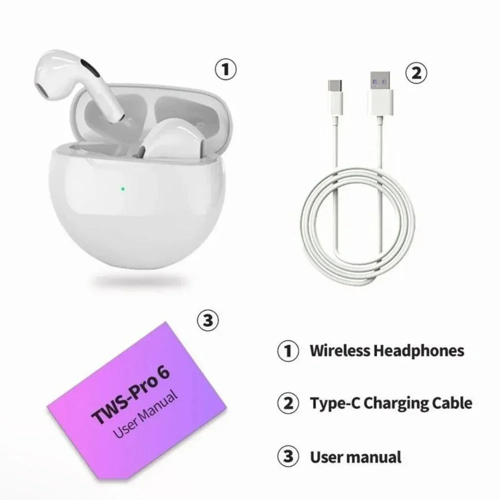 Pro 6 Headphones Earbuds (Activewear)